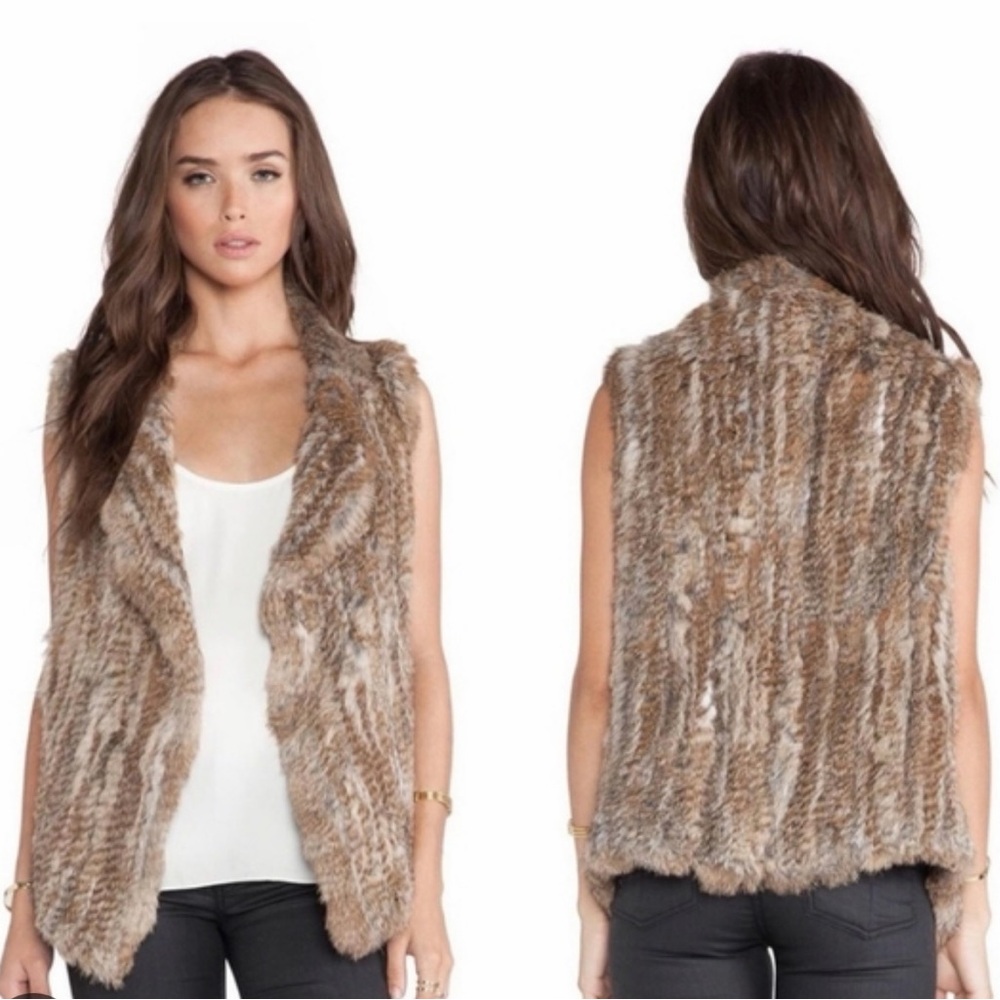 Joie andoni real rabbit  Fur Sweater Vest